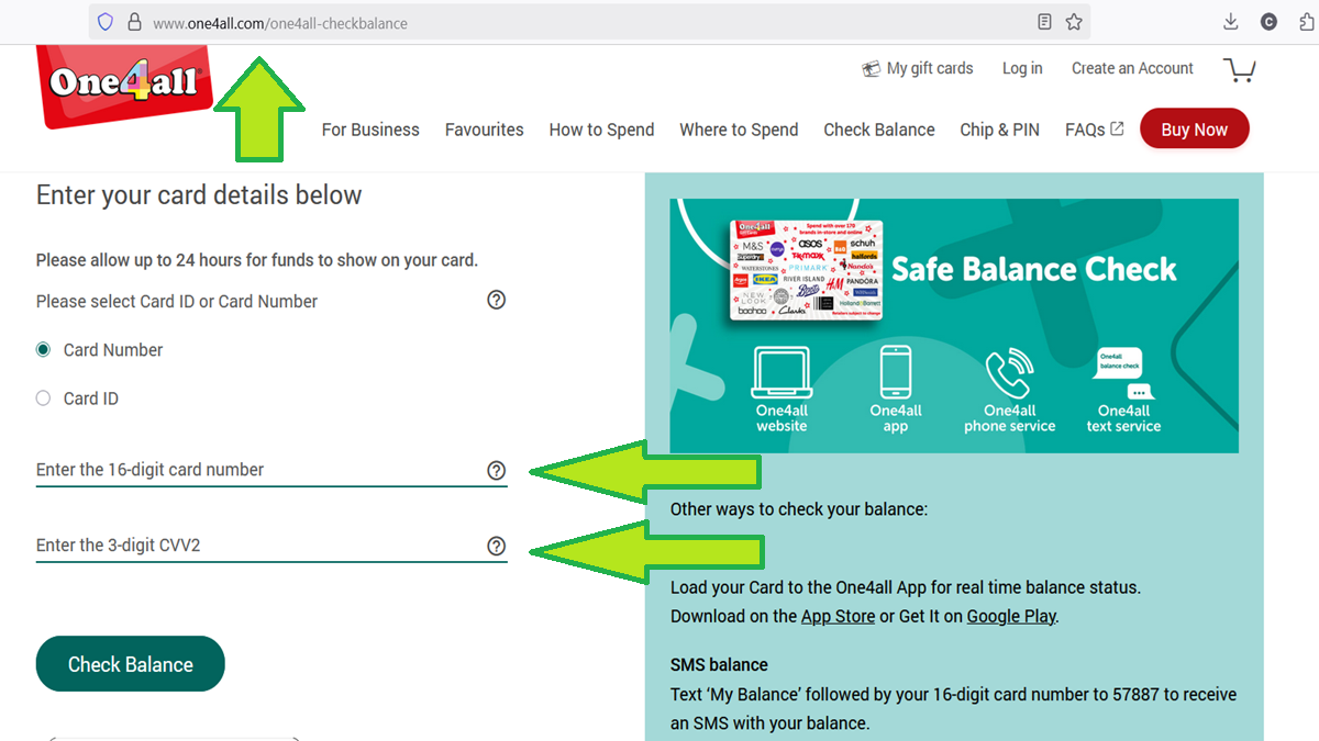 oneforall balance check
